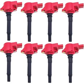 8PCS ARKAUTO HIGH ENERGY RED TOP IGNITION COIL A1569064400 A1569060500 UF609 FOR MERCEDES BENZ AMG C63 CL63 CLK63 CLS63 E63 ML63 S63 SL63 SLS 6.2 V8 M156 M159 W211 W212 W164 W221