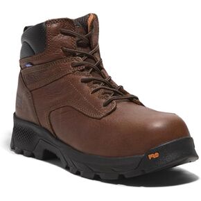 حذاء Timberland PRO للرجال Titan EV مقاس 6 بوصات مركب آمن عند أصابع القدم، حذاء عمل صناعي ثابت، بني، 9