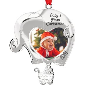 Babys First Christmas Ornament 2024 Boy Girl, My First Xmas Tree Picture Frame Ornament 2024, Custom Christmas Ornament, Personalized Babies First Xmas Ornament in Kuwait