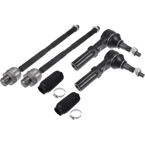 X AUTOHAUX 6pcs Front Inner Outer Tie Rod Ends Kit Suspension Steering Tie Rod End for Dodge for Ram 1500 2006-2008 RWD for Dodge for Ram 2500 03-10 Drag Link No.EV80211/ES3538
