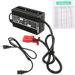 GENRICS 24V 10A Floor Scrubber Battery Charger with for Anderson SB50 Type Red Adapter