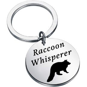 CENWA Raccoon Jewelry Raccoon Whisperer Keychain Raccoon Lover Gift Raccoon Owner Gift