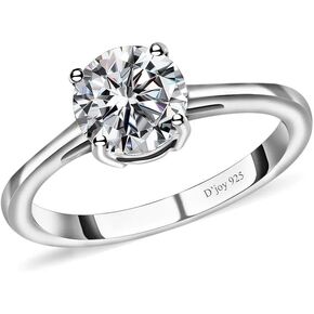 Shop LC Moissanite Engagement Ring Moissanite Rings for Women 925 Sterling Silver Promise Rings for Her Gold/Platinum Plated Wedding Band Jewelry - 1 ctw Valentines Day Gifts for Women