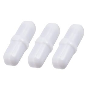 YOKIVE 3 قطع قضيب تحريك مغناطيسي، مطلي بمادة PTFE مع محرك من النوع الدائري | رائعة للاستخدام في محلول سائل المختبر وخلط الخلط (أبيض، 1.18 × 0.28 بوصة)