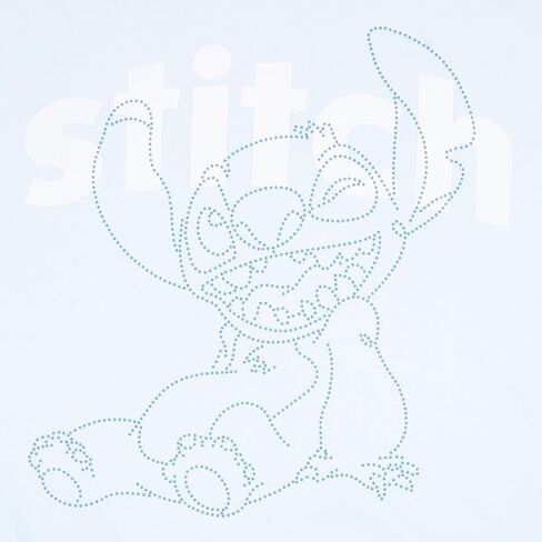 بلوفر نسائي من Disney Lilo & Stitch، سويت شيرت بفتحة رقبة مستديرة وطباعة جرافيك، سويت شيرت للسيدات in Saudi Arabia