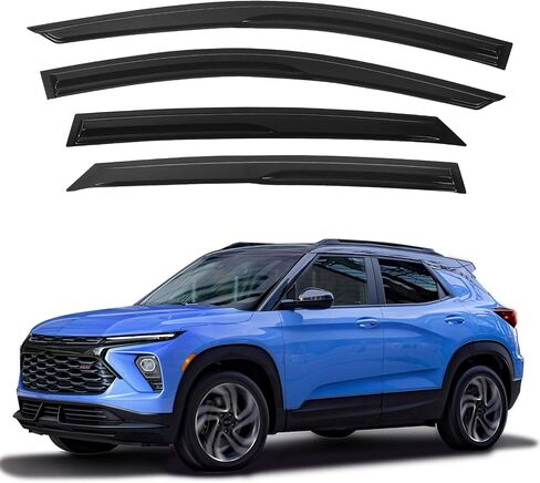 HAFIDI® Window Visor Fit for Chevrolet Chevy Trailblazer 2021-2024 Outside All Weather Durable Window Rain Guards, Window Deflectors, Vent Window Visors, 4 Pieces Set Accessories - Black in Saudi Arabia