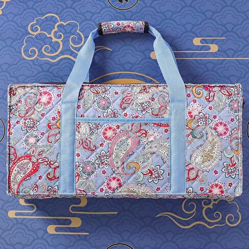 ZGME Blue Printed Soft Bag Set for American Mahjong,Ma Jong Set carry bag - Empty Mah-Jongg Bag Only in Saudi Arabia