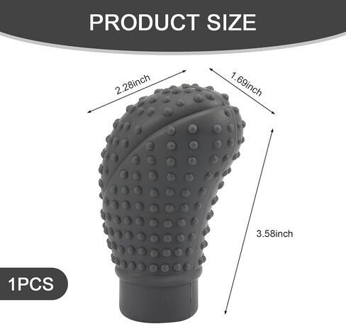 UGSHY 1 PC Car Gear Shift Knob Cover, Silicone Non-Slip Wear-Resistant Massage Particle Comfortable Grip, Flexible Anti-Scratch Shift Cover, Universal Automatic/Manual Transmission Cars (Black) in Saudi Arabia