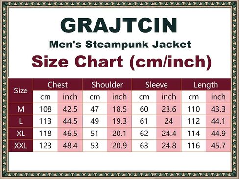GRAJTCIN Men's Steampunk Jacket Renaissance Vintage Tailcoat Medieval Gothic Victorian Velvet Embroidery Frock Coat in Saudi Arabia