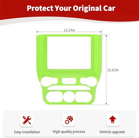 RT-TCZ for RAM Green Dash Trim AC Control Panel Cover for Dodge RAM 2018 up Green Interior Accessories in Saudi Arabia