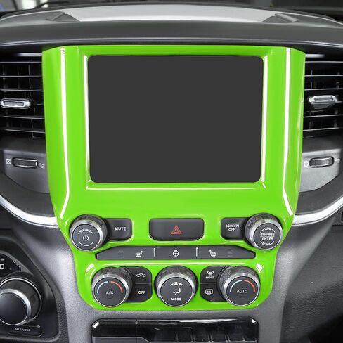 RT-TCZ for RAM Green Dash Trim AC Control Panel Cover for Dodge RAM 2018 up Green Interior Accessories in Saudi Arabia