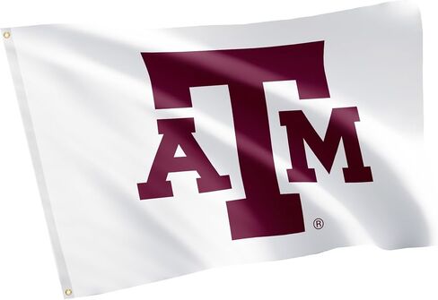 لافتات علم جامعة صبار الصحراء تكساس إيه آند إم Aggies TAMU 100% بوليستر للاستخدام الداخلي والخارجي 3 × 5 أقدام (النمط 3) in Saudi Arabia
