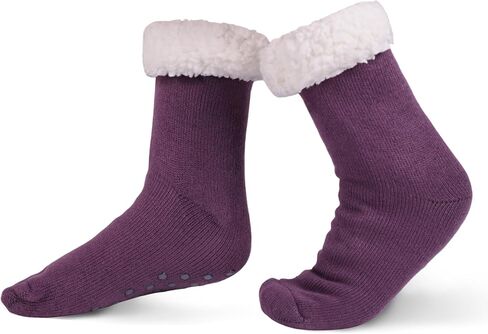 KFUBUO Kids Slipper Socks with Non Skid Bottoms Fleece-Lined Warm Fuzzy Socks in Saudi Arabia