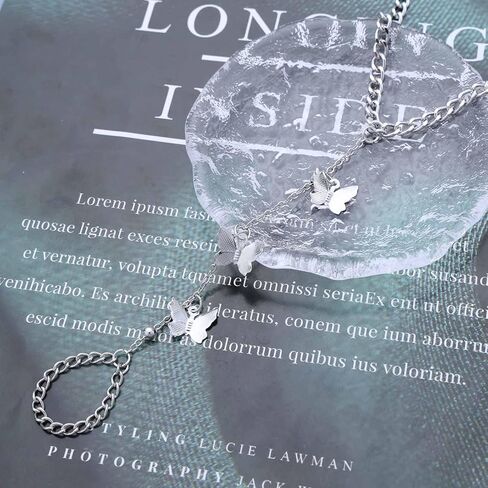 Punk Butterfly Finger Bracelet Butterfly Slave Chain Bracelet Gold Ring Chain Bracelet Vintage Curb Chain Bracelet Hand Chain Jewelry for Women in Kuwait