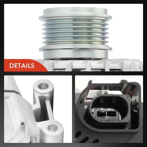 A-Premium Alternator Compatible with Audi A4 2013-2016, A5 2013-2014, A6 Quattro 2013-2015, allroad 2013-2016, L4 2.0L, 12V 180Amp CW 6-Groove Clutch Pulley, Replace# 06H903017D, 06H903017K in Saudi Arabia