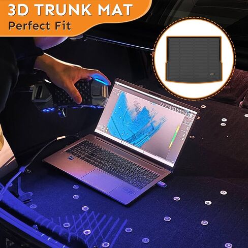 Binmotor-All Weather Cargo Liner for Hyundai Santa Fe & Hybrid 2021 2022 2023, Custom Fit Car Trunk Mat, Waterproof Easy to Clean Cargo Mat Accessories Black in Saudi Arabia