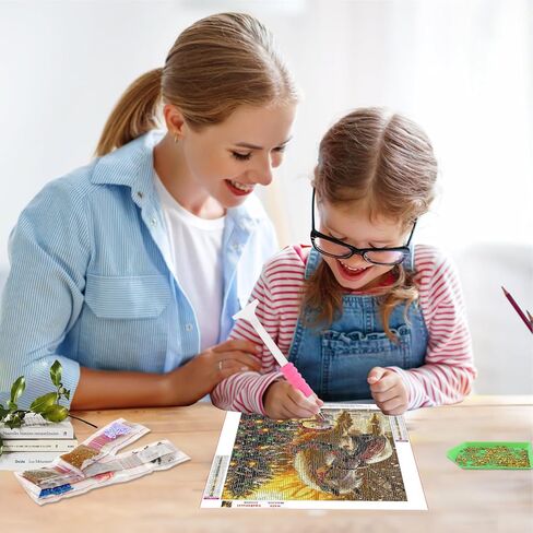 senqao عيد الميلاد الماس مجموعات الطلاء للبالغين، المناظر الطبيعية الماس طقم الفن للمبتدئين، 5D جولة الحفر الكامل عيد الميلاد الشتاء الماس مجموعات الفن لديكور جدار المنزل 12x16 بوصة in Kuwait