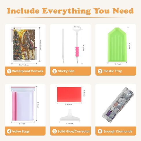 senqao عيد الميلاد الماس مجموعات الطلاء للبالغين، المناظر الطبيعية الماس طقم الفن للمبتدئين، 5D جولة الحفر الكامل عيد الميلاد الشتاء الماس مجموعات الفن لديكور جدار المنزل 12x16 بوصة in Kuwait