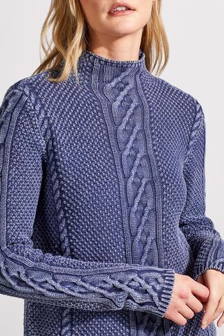 Tribal Women's Cotton Funnel Neck Multi Stitch Yarn Patch Work Sweater with Special Wash in Kuwait