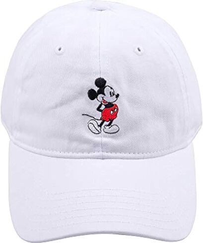 Concept One Disney Mickey Mouse Baseball Hat, Washed Twill Cotton Adjustable Dad Cap in Saudi Arabia