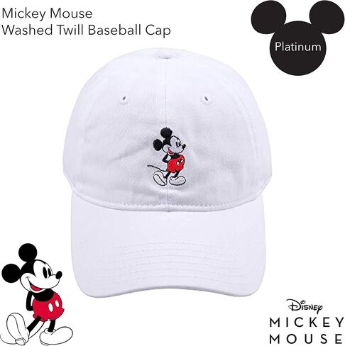 Concept One Disney Mickey Mouse Baseball Hat, Washed Twill Cotton Adjustable Dad Cap in Saudi Arabia