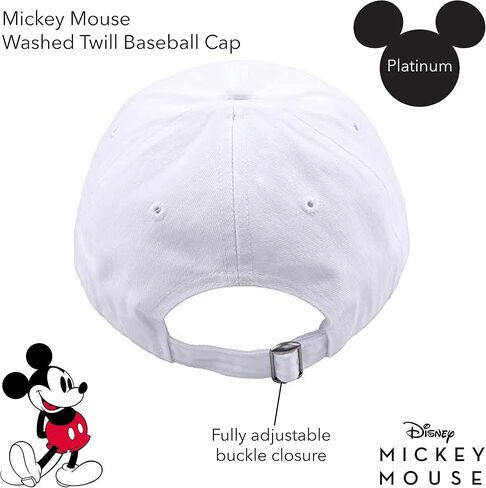 Concept One Disney Mickey Mouse Baseball Hat, Washed Twill Cotton Adjustable Dad Cap in Saudi Arabia