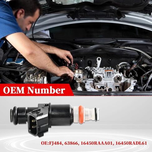 16450RAAA01, 16450RADL61 4PCS Fuel Injectors Compatible with Honda CR-V CRV 2005-2009, Accord 2003-2007, Element 2003-2011 & Acura RSX 2005-2006, 2.0L 2.4L in Kuwait