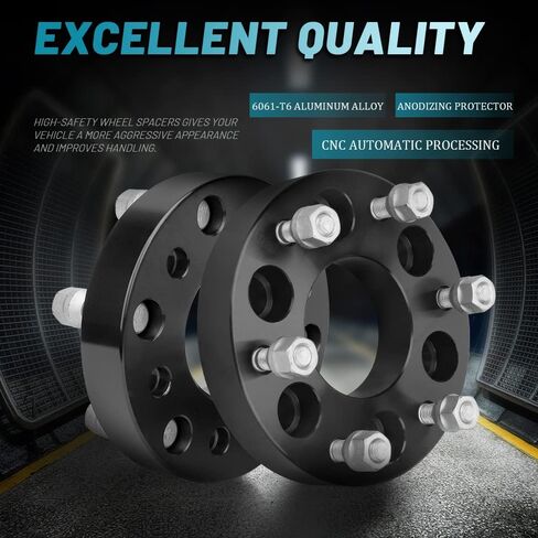 محولات وفواصل عجلات IRONTEK 6x5 إلى 6x5.5 (سمك 1.25 بوصة، تجويف المحور 78.1 ملم، مسامير M12x1.5) محولات عجلات 6x127 ملم إلى 6x139.7 ملم (تغيير نمط المسمار الخاص بك) 4 قطع in Saudi Arabia