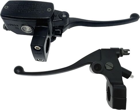 Universal 1" 25mm Motorcycle Brake Master Cylinder Lever, Chrome Handle Brake Master Cylinder Clutch Lever, Hydraulic Brake Clutch Master Cylinder Lever (Left Side) in Kuwait