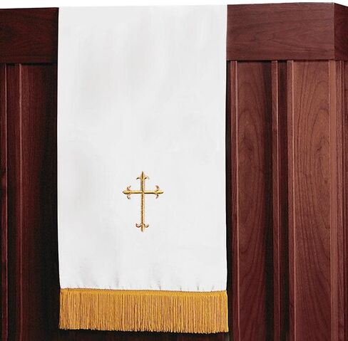 Murphy Robes Scarves-Reversible Lectern Banner Sanctuary Pulpit Scarf, 17 x 36-Inch, Red/White-Slanting Cross & Crown/Latin Cross in Saudi Arabia