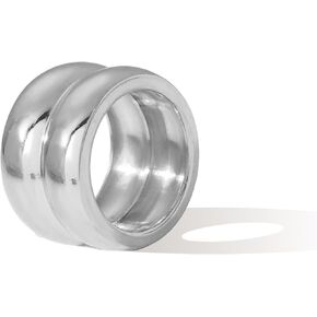 Otxas Gold Rings for Women That Don't Tarnish Silver Chunky Rings Statement Rings Stainless Steel Rings Bold Thick Rings Minimalist Solid Ring Size 6-10