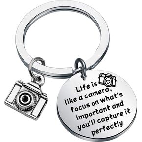 FUSTMW Photographer Gift Camera Charm Keychain Wedding Photographer Gift Camera Gifts