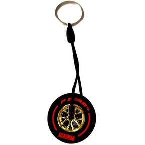 1 Pcs Red F1 Racing Tire Key Chain Interior Accessories,Wheel Tyre Auto KeychainInterior Accessories,Mini Cute Tire Keyring,Soft Rubber,Corers and Pitters