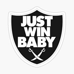Just Win Baby Raider Sticker - Peel and Stick Easy to Remove - Sticker Graphic - Die Cut