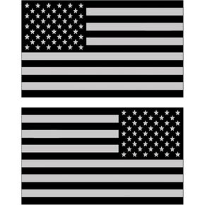 Rogue River Tactical 2 Pack Reversed Mirrored Subdued American USA Flag Sticker Patriotic United States Auto Car Decal Window Bumper US Military (3x5 Inch)