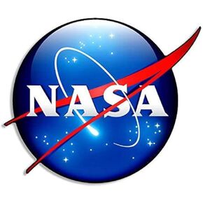 3D NASA Logo Shaped Sticker (Space Exploration Vinyl, National Aeronautics and Space Insignia Decal for Cars, Trucks, Laptops (3 inch)