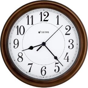 8.5 Inch Simply High-end Plastic Decorative Wall Clock, Water Resistant, Special for Small Space, Office, Boats, RV (W86011 Oil Rubbed Bronze)