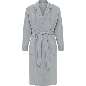 Alexander Del Rossa Sweatshirt Robes Men, Hooded Mens Robe with Hood and Pockets - Long Warm Men's Bathrobe