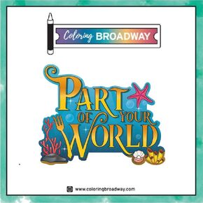 Musical Part of Your World Acrylic PIN | 1 Individual ACRYLIC PIN by Coloring Broadway | Inspired by Little Mermaid - Laser Cut - High Definition (1.5" x 1.15")