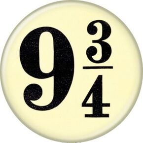 Classic Collectible 9 3/4 Platform Nine and Three-Quarters, King's Cross Station, London Limited Edition Button Badge Pinback
