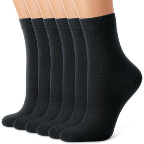 6 أزواج من الجوارب الدائرية للنساء من CHARMKING، جوارب قطنية ناعمة، جوارب غير رسمية ماصة للرطوبة، غير قابلة للانزلاق فوق الكاحل in Kuwait