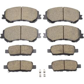 D905 D1737 Front Rear Ceramic Disc Brake Pads Set Compatoble With 2014-2019 Nissan Rogue 2 Row Seating Models,8pcs