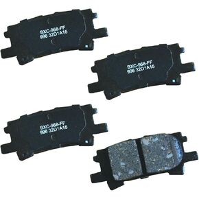 Bendix Premium SBC996 Ceramic Rear Brake Pads for Lexus RX330 2006-2004, RX350 2009-2007, RX400h 2008-2006, Toyota Highlander 2007-2004