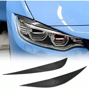 MCARCAR KIT Carbon Fiber Headlight Eyelid Cover Trims for BMW F80 M3 F82 F83 M4 F32 F33 F36 2014-2018 Front Lamp Eyelids Headlight Eye Lid Covers Factory Outlet
