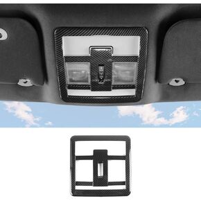 Jimen for 2007-2012 Dodge Nitro Reading Light Bezel Reading Lamp Frame Cover Trim (ABS Carbon Fiber)