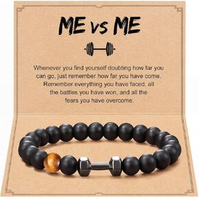 ME VS ME Inspirational Workout Gifts for Men with Quote Card