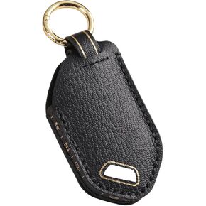 Premium Leather 6-Button Key Fob Cover Case for KIA Telluride 2023 2024 2025, for Kia K4 K5 2025, for Sorento EV9 2024 2025, for Kia Carnival 2025 Key Fob Holder (Black)