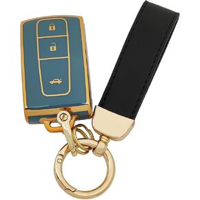 360 Degree TPU Protector Key Fob Cover Case Compatible with 2004-2009 Toyota Prius Key Fob (Blue)