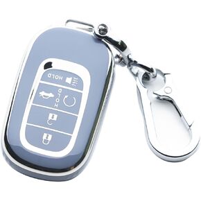 Key Fob Cover Keychain Fit for Honda 2022 2023 2024 2025 Civic Accord HR-V Pilot CR-V 5 Buttons Smart Key