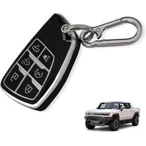 غطاء مفتاح BestEvMod متوافق مع ملحقات Hummer EV وأغلفة المفاتيح مع سلسلة مفاتيح من مادة TPU للحماية الشاملة (بيك اب)